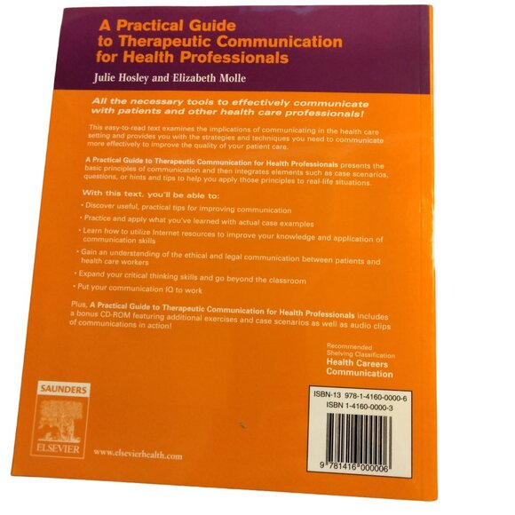 Practical Guide Therapeutic Communication for Health Professionals Elsevier CD - Picture 3 of 4